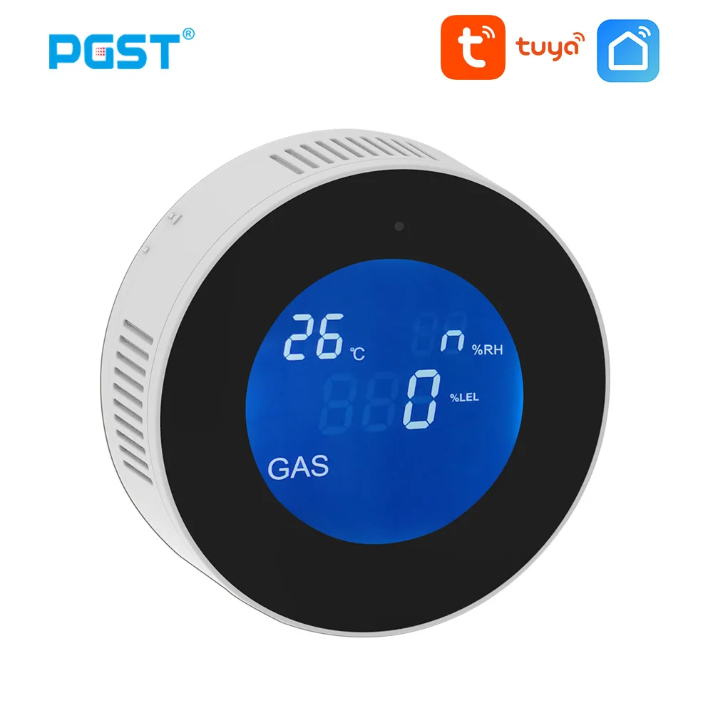 Датчик утечки природного газа pgst tuya с wi-fi