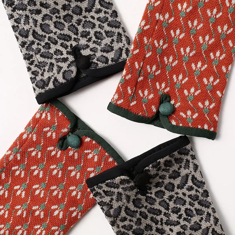 Женские осенне-зимние теплые тонкие перчатки с сенсорным экраном - Фотография_4