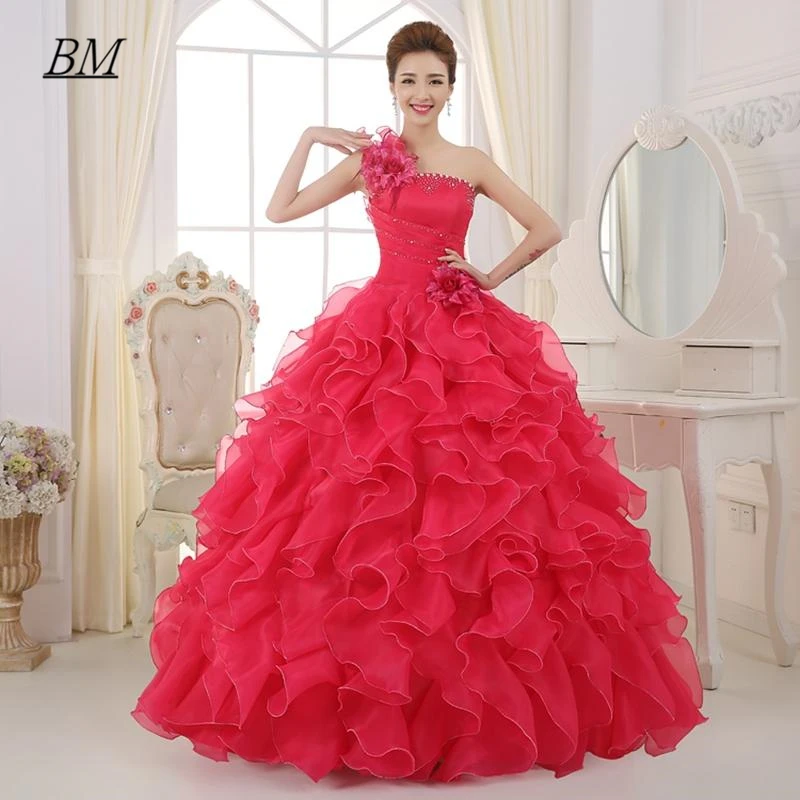 Новое платье quinceanera на одно плечо bm - Фотография_3