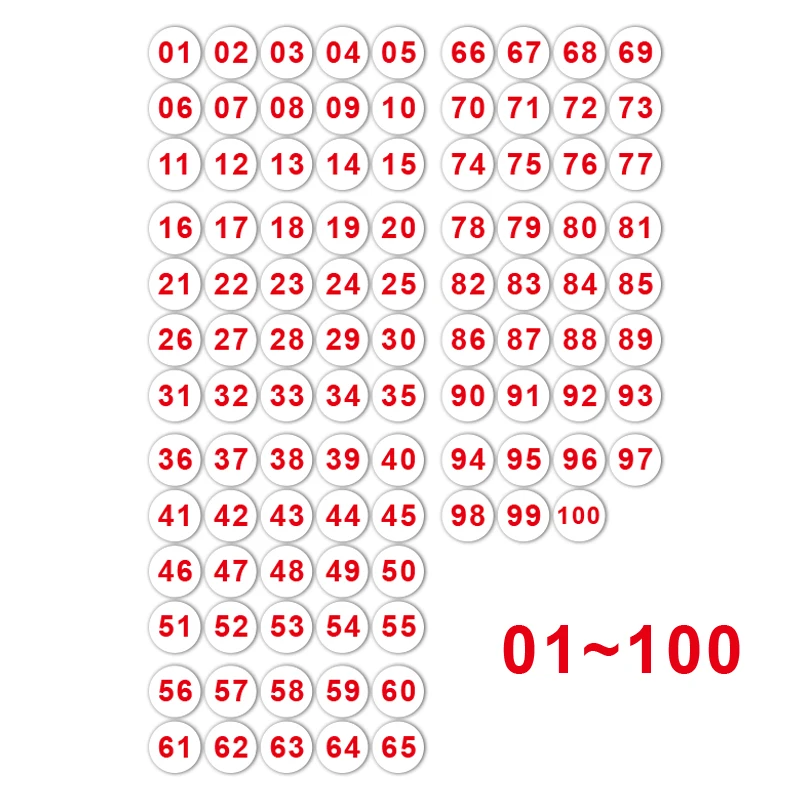 Прозрачные цифровые наклейки 1-100 шт. - Фотография_5