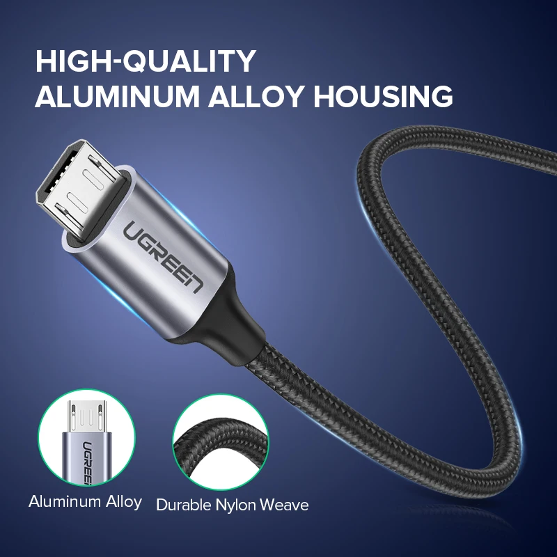 Ugreen micro usb-кабель 3a нейлоновый - Фотография_6