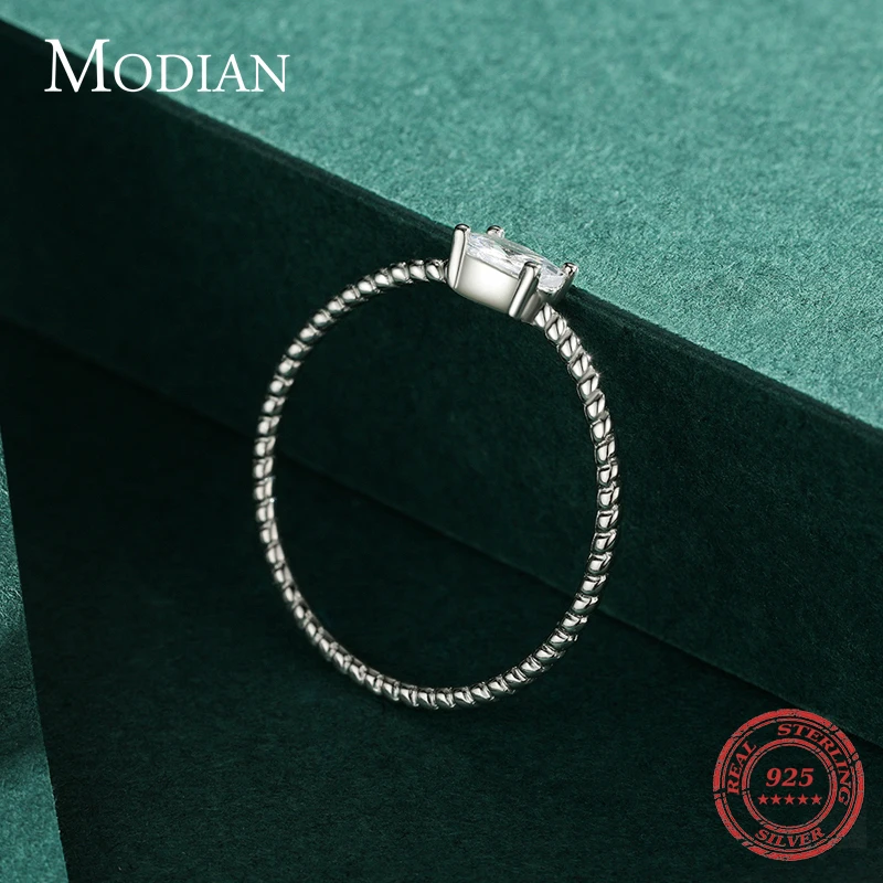 Modian простые тонкие кольца золотого - Фотография_4