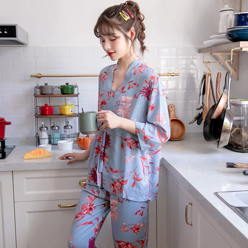 Женский повседневный домашний костюм женские пижамы - Фотография_4