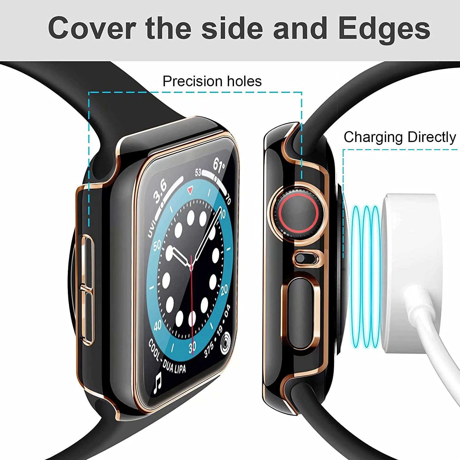 Стекло и крышка для apple watch 9 8 7 6 se 3 4 5 - Фотография_4