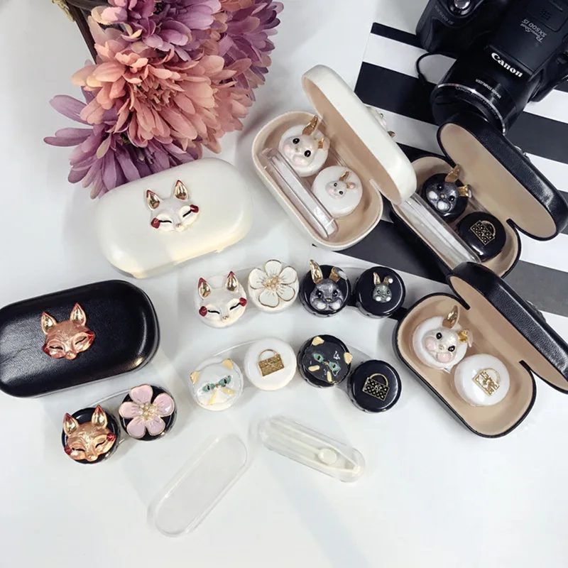 Милый футляр для контактных линз для женщин