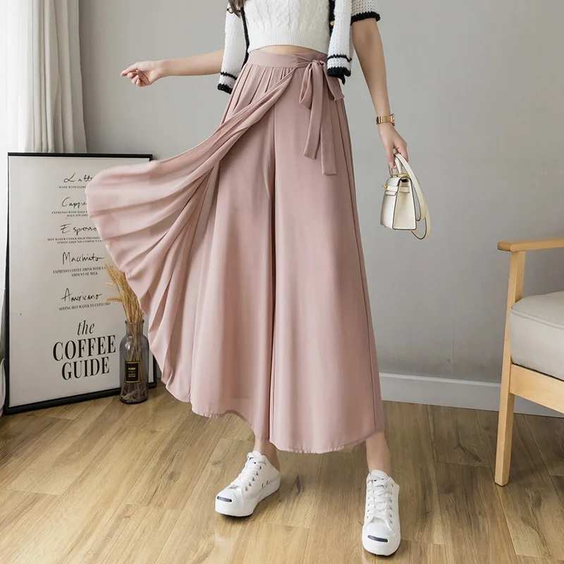 Женские шифоновые плиссированные брюки hakama - Фотография_6