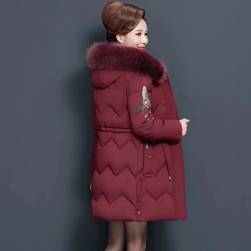 Женская длинная зимняя куртка с - Фотография_5