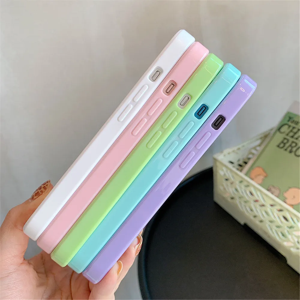 Ударопрочный силиконовый чехол-бампер candy для телефона для iphone 16 - Фотография_5
