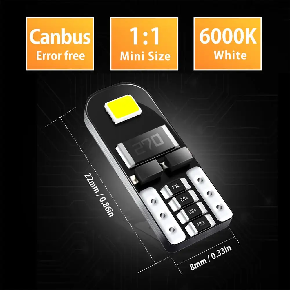 W5w t10 светодиодная лампа canbus - Фотография_6