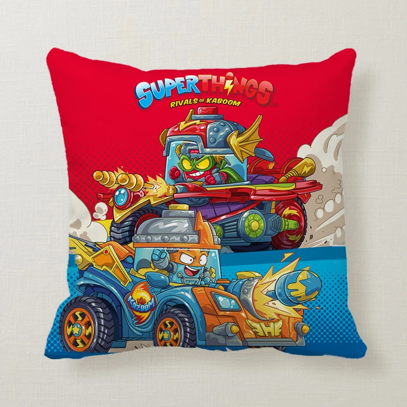 Детская подушка neonblast superthings 8 kazoom с принтом - Фотография_3