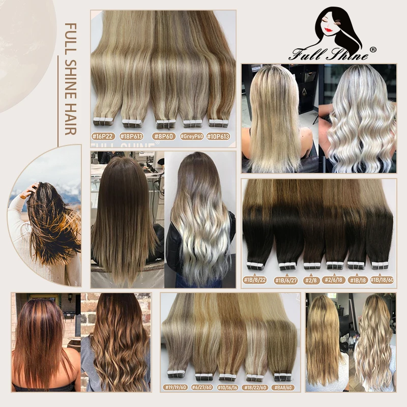 Полностью блестящие накладные волосы remy - Фотография_4