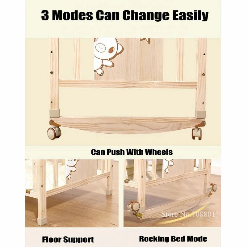 Детская кроватка большого размера с москитной сеткой в подарок - Фотография_6