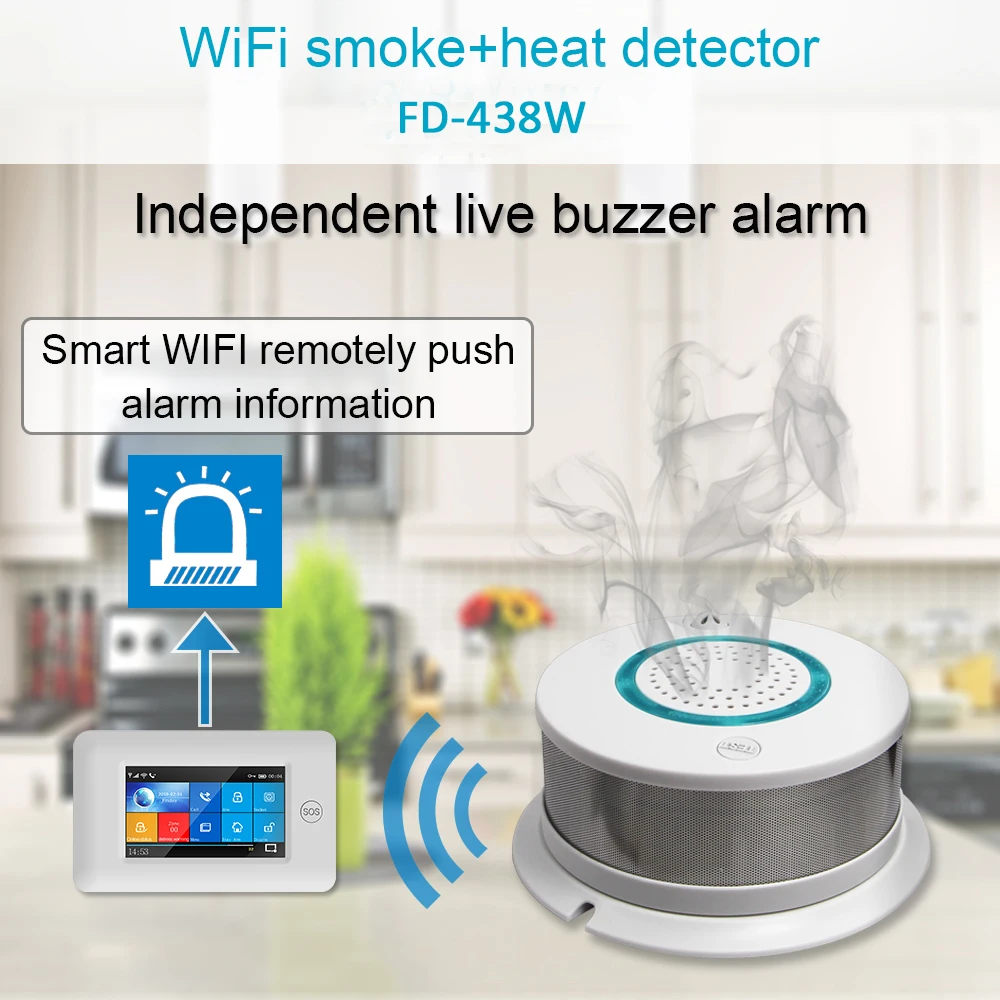 Беспроводной датчик температуры дыма с wi-fi - Фотография_3