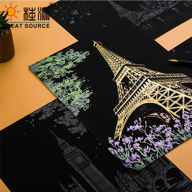 Makeasy scratch art crafts подарки для девочек - Фотография_3