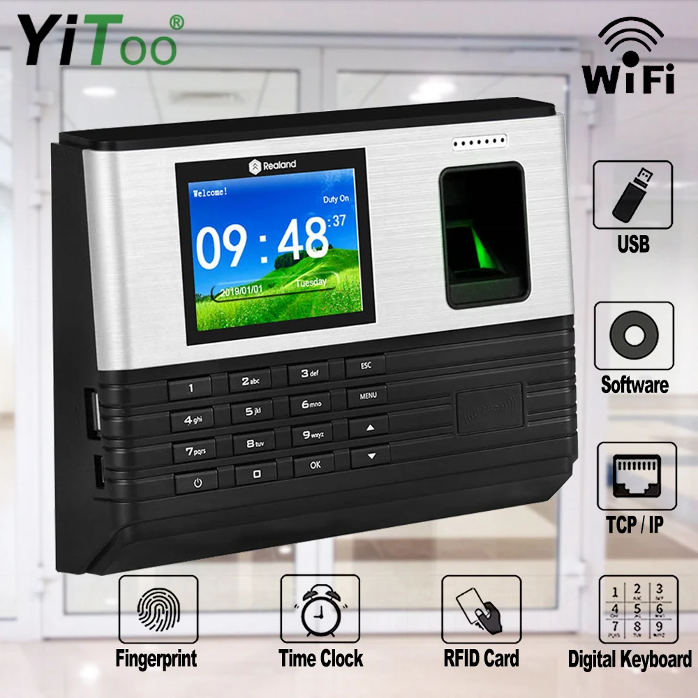 Yitoo 2,8-дюймовый wi-fi rfid биометрический