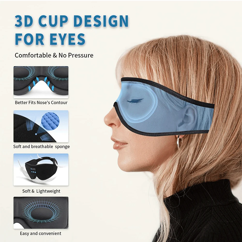 Маска для сна наушники bluetooth - Фотография_3