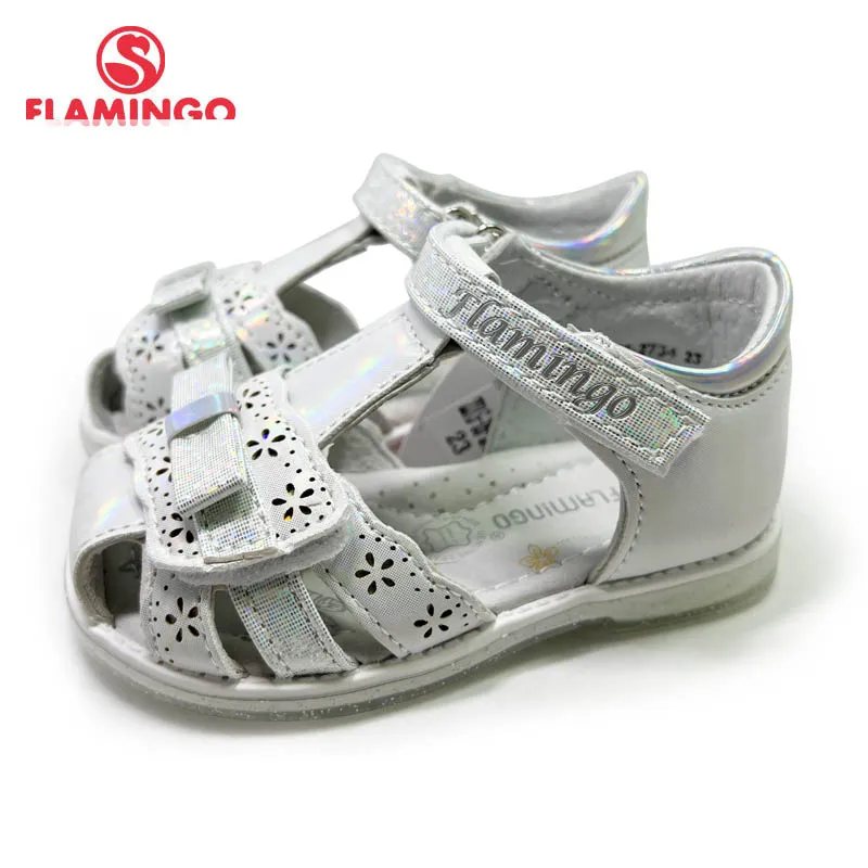 Сандалии детские с рисунком фламинго - Фотография_3
