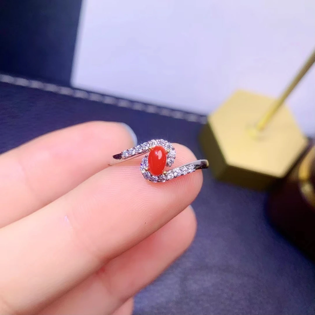 Элегантное кольцо кораллово-красное - Фотография_4
