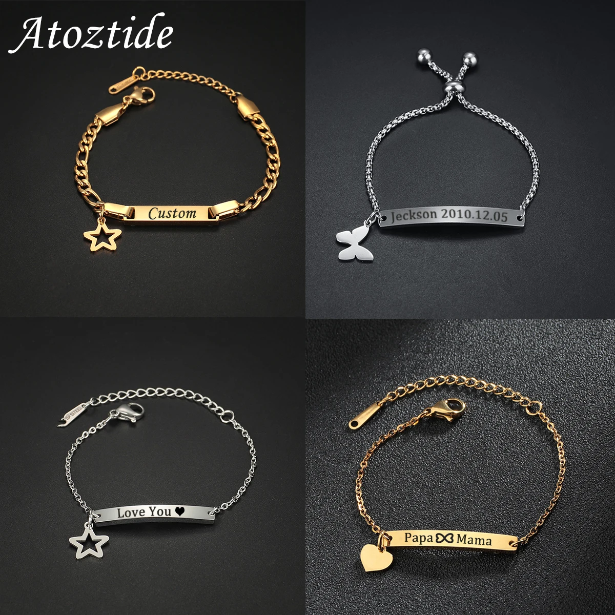 Браслет atoztide из нержавеющей