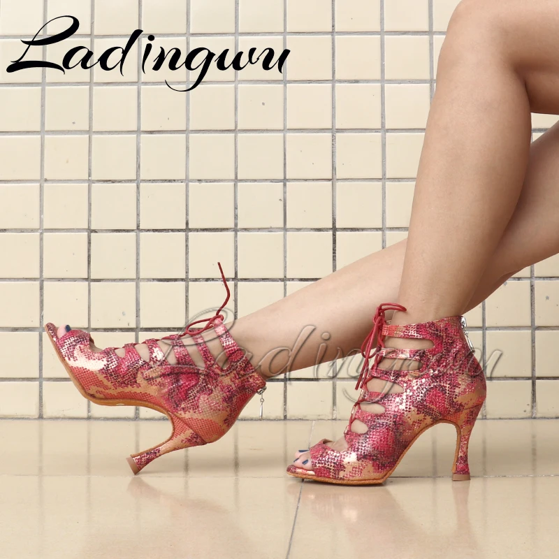 Женские ботинки для латиноамериканских танцев ladingwu