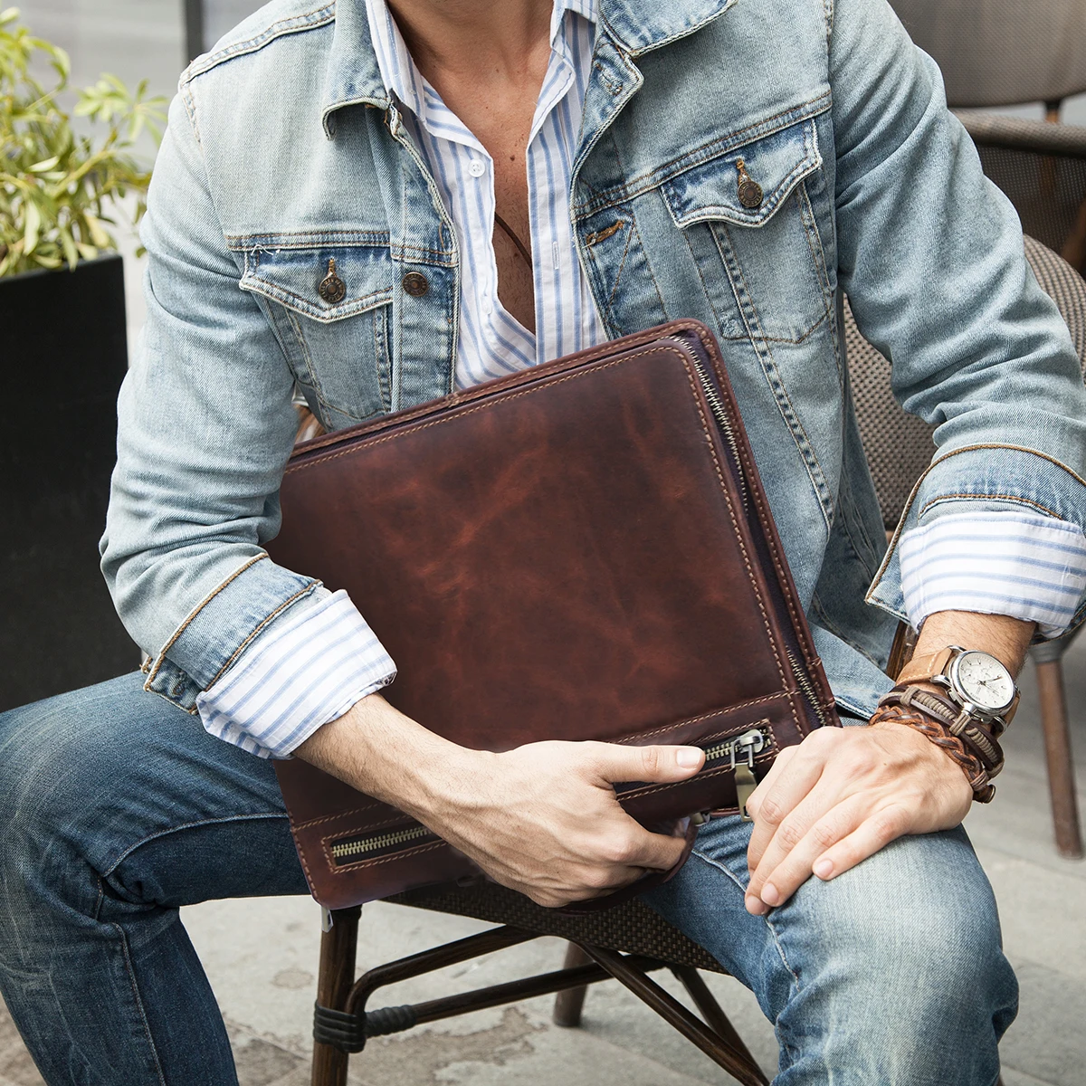 Папка-органайзер из воловьей кожи для macbook pro air 13 ipad pro 13 12 - Фотография_6