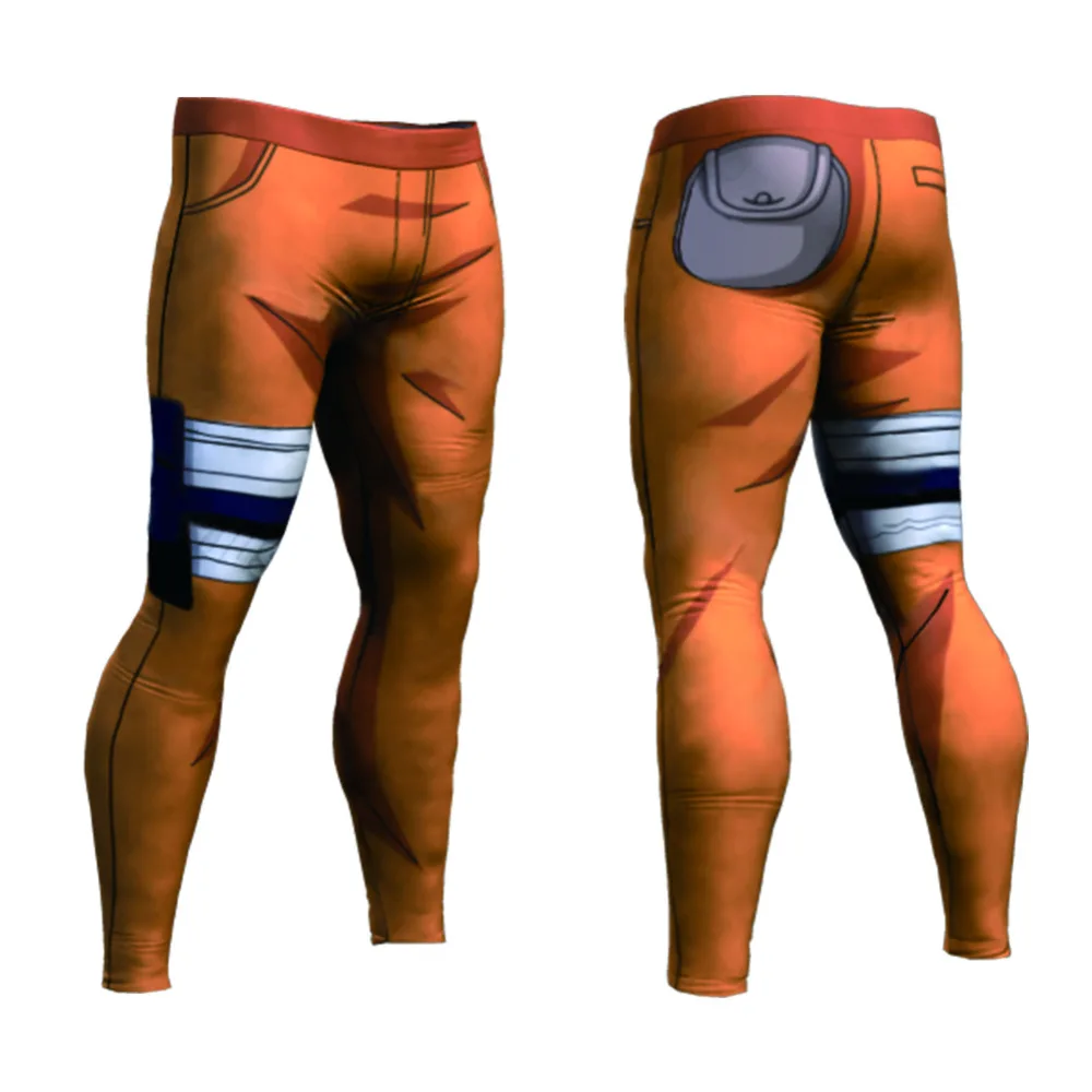 Мужские компрессионные облегающие леггинсы для бега - Фотография_4