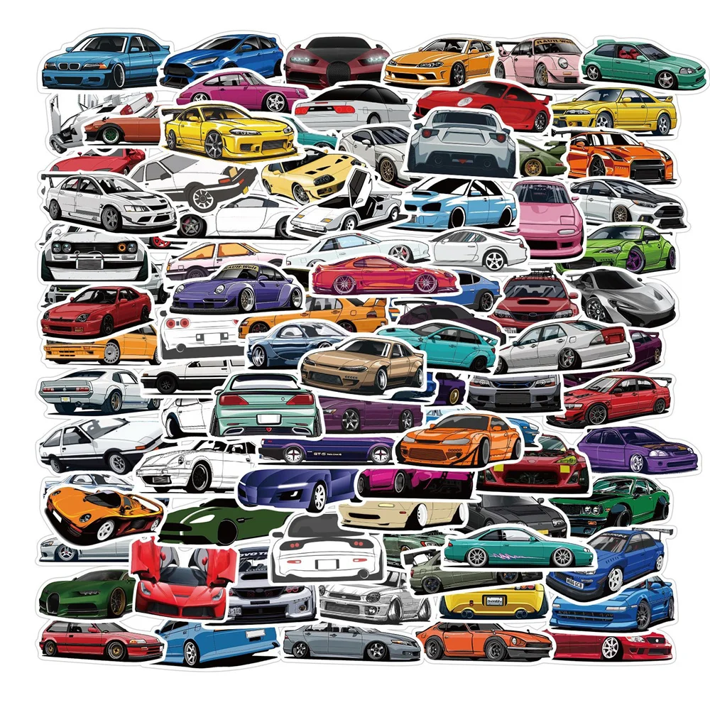 Мультфильм jdm автомобильные граффити