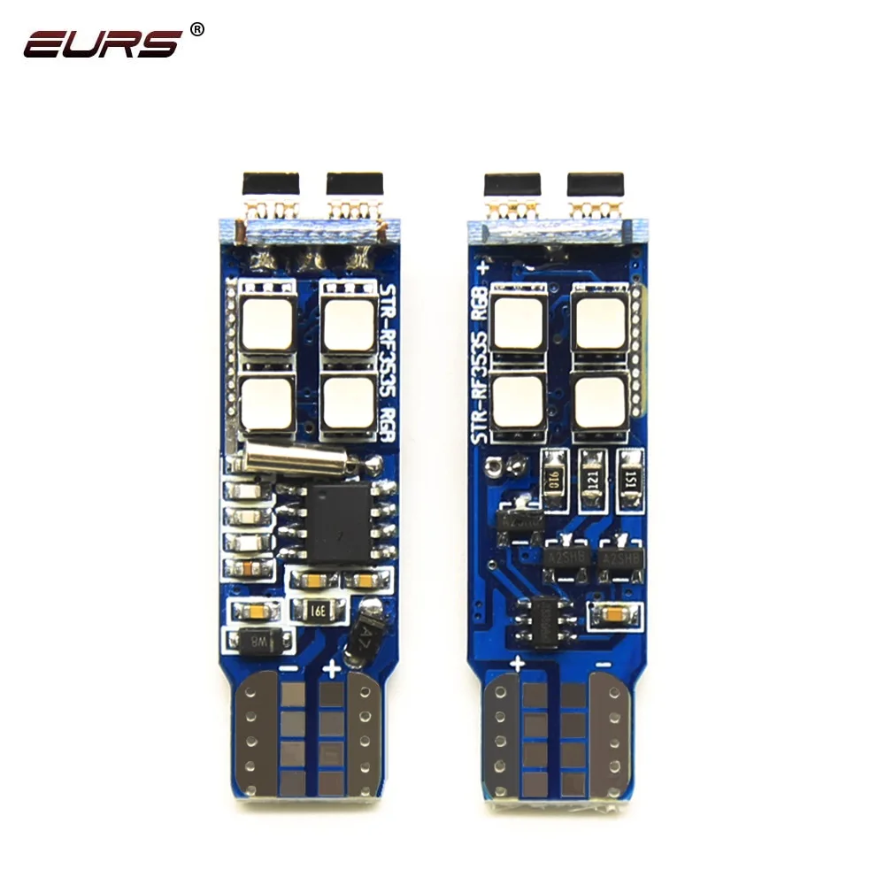 Eurs rgb t10 w5w 10 smd красочный - Фотография_4