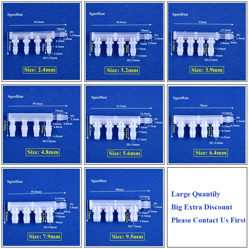 2,4 ~ 9,5 мм, полипропиленовый равный диаметр - Фотография_3