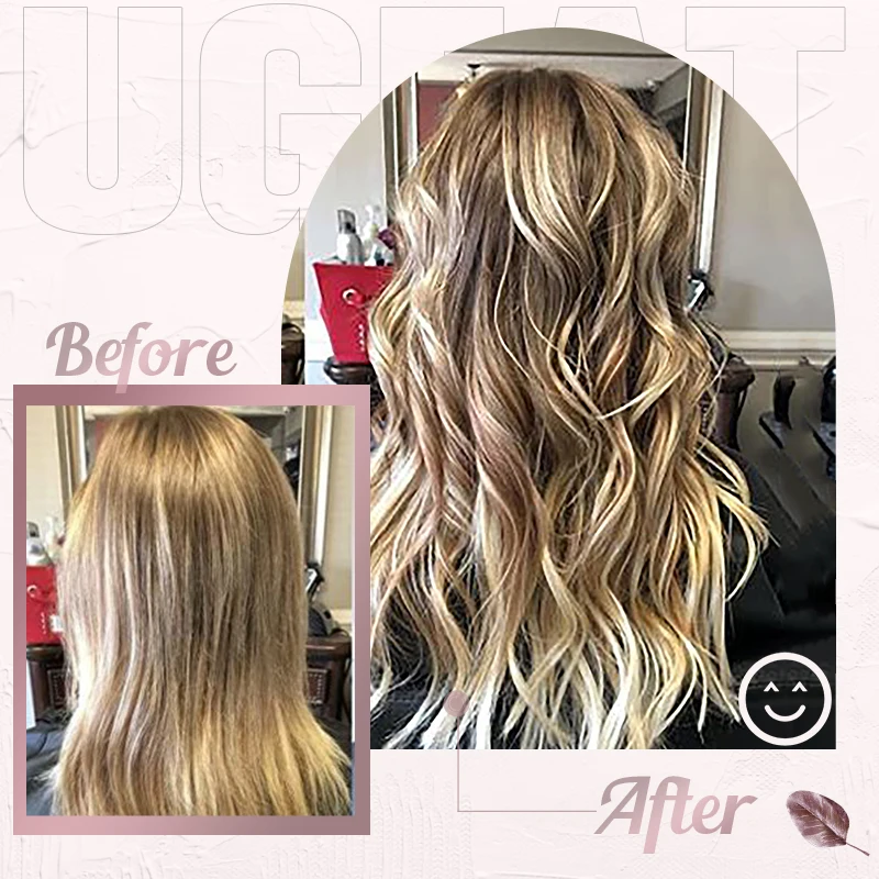 Наращивание человеческих волос с лентой ugeat - Фотография_4