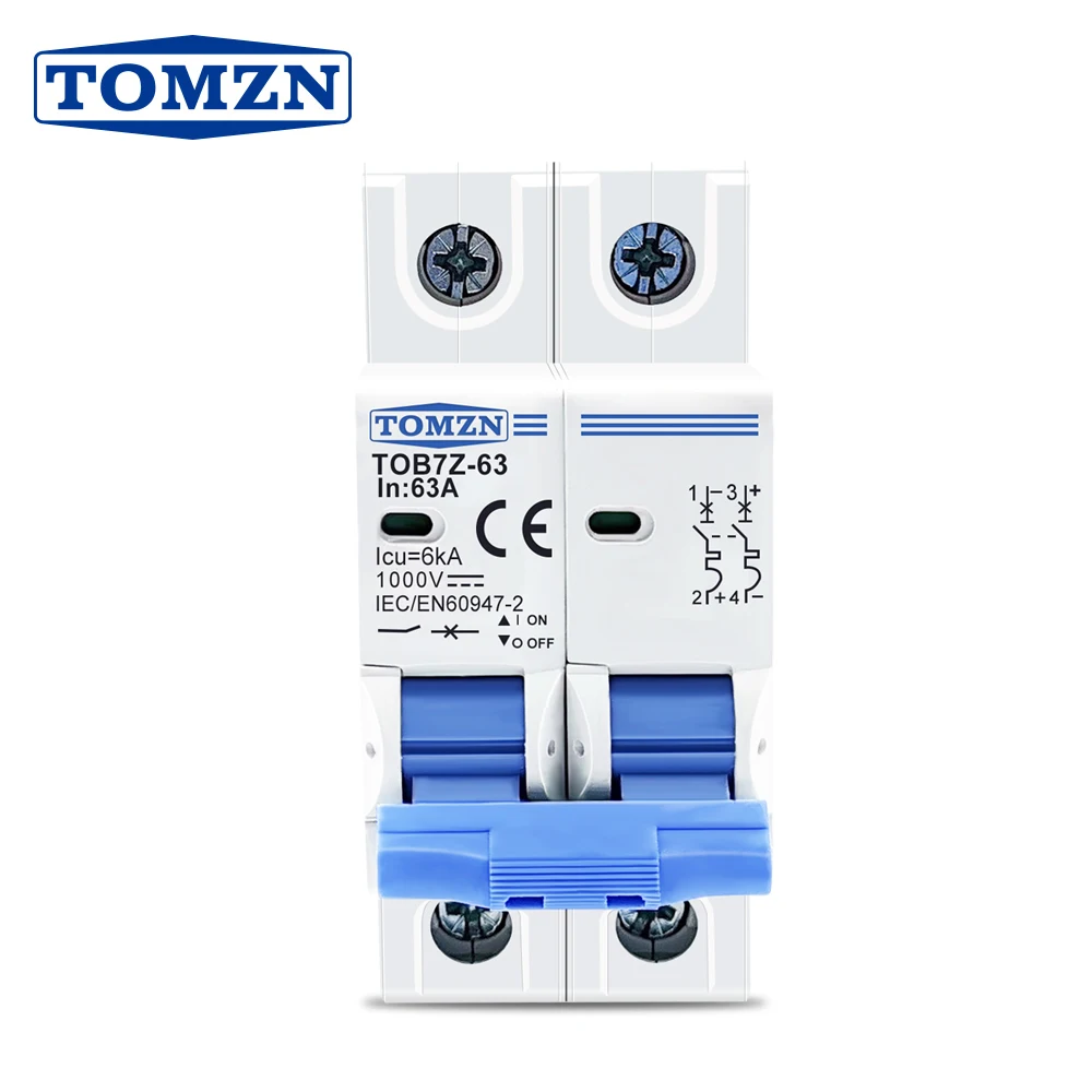 2p dc mcb 1000v солнечный мини-выключатель