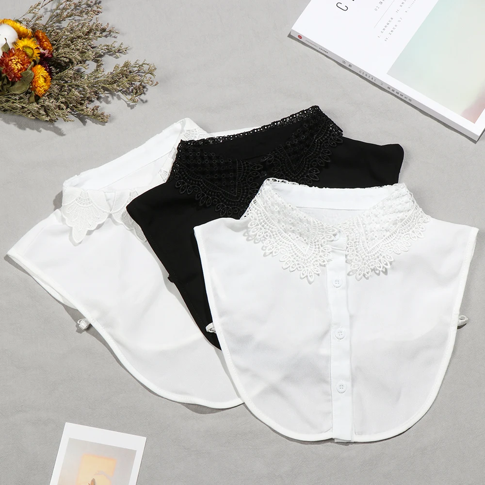 Накладной воротник женский кружевной из хлопка - Фотография_5