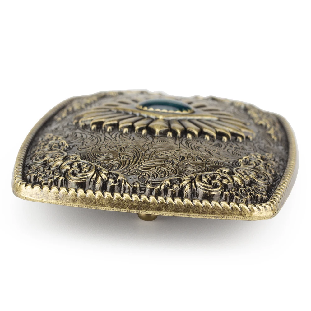 Бронзовая сапфировая синяя пряжка - Фотография_4