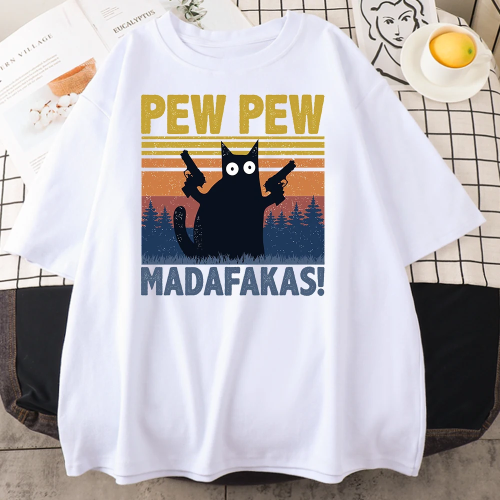Мужская хлопковая футболка pew madafakas