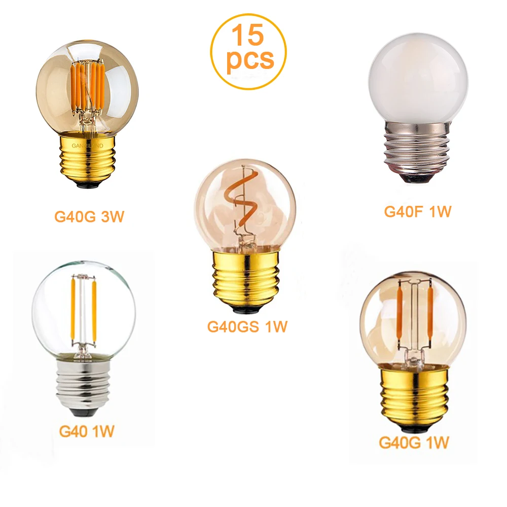 Светодиодная мини-лампочка накаливания edison g40