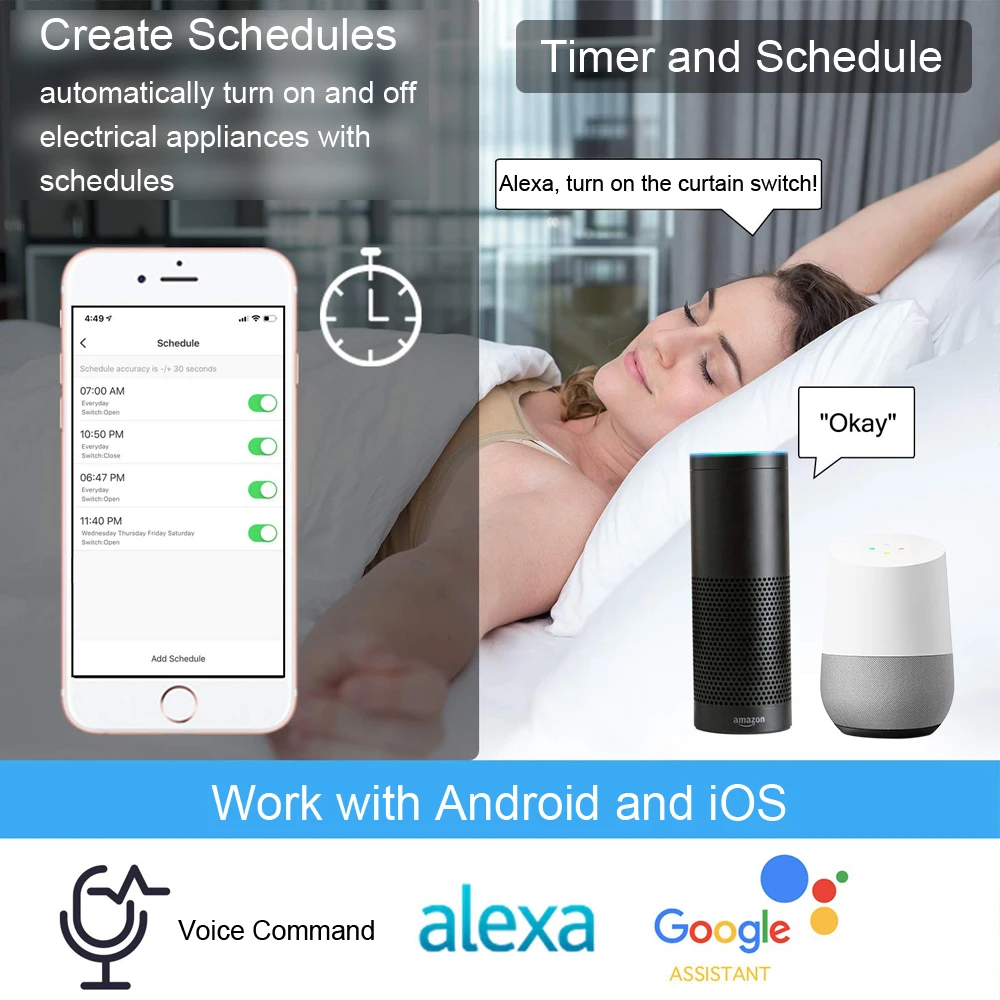 Tuya smart life wi-fi шторы переключатель - Фотография_2