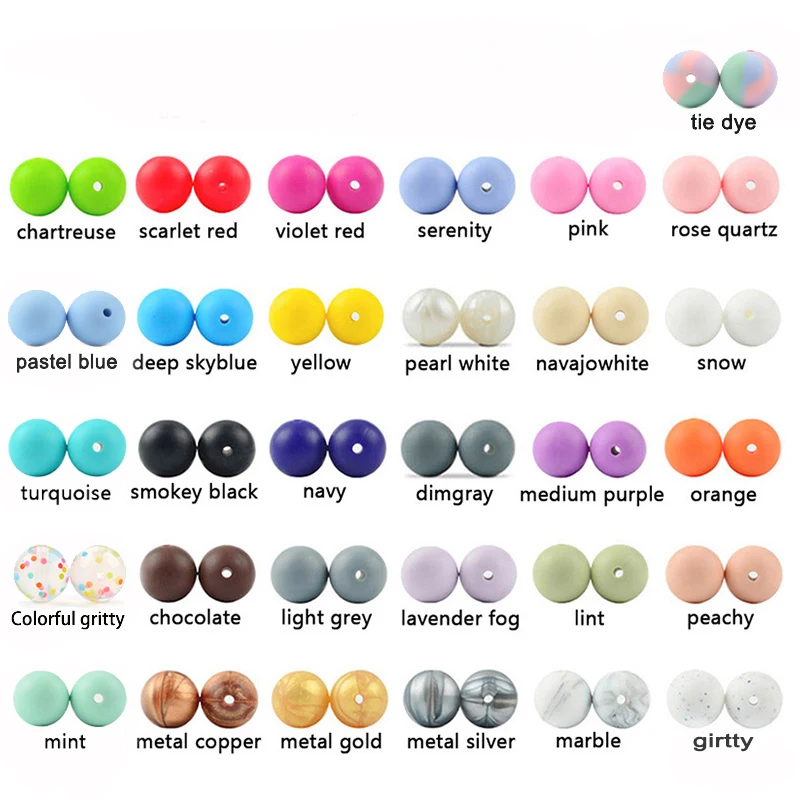 Силиконовые бусины жемчужные силиконовые - Фотография_2