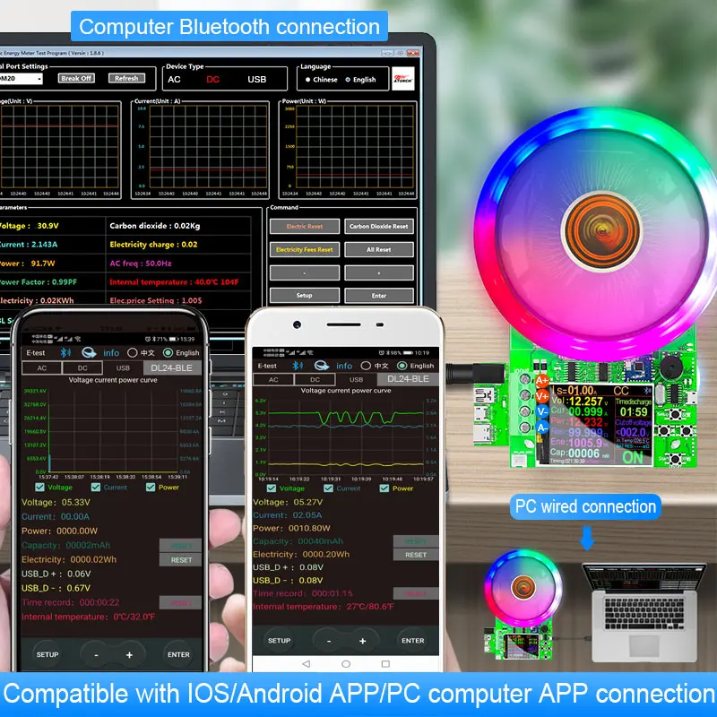 Цвет 2,4 "dc usb-тестер электронная - Фотография_2