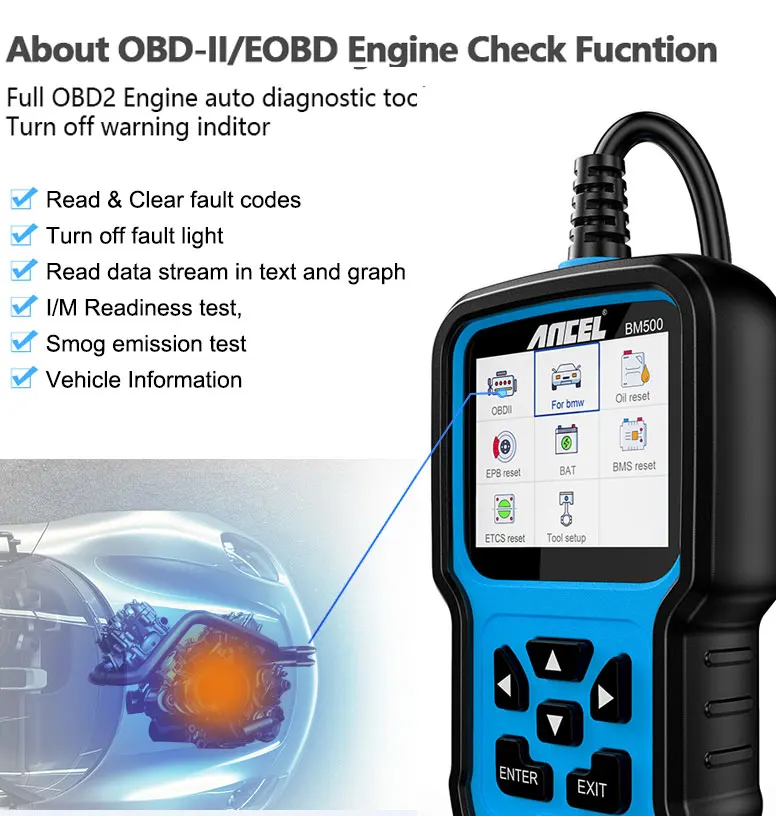 Ancel bm500 obd2 считыватель кодов - Фотография_4