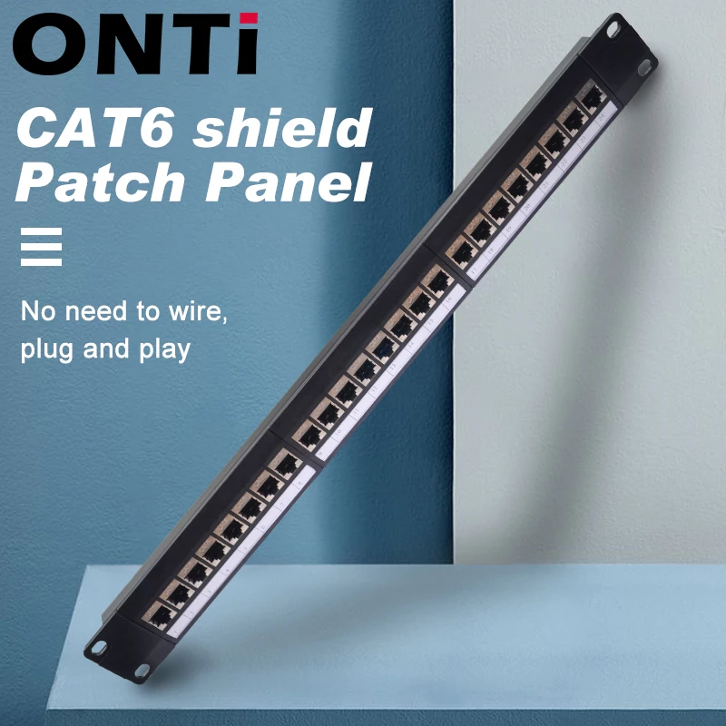 Onti 19in 1u стойка 24 порта cat6