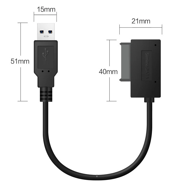 35 см usb-адаптер для пк 6p 7p cd dvd rom sata в usb 2 - Фотография_2