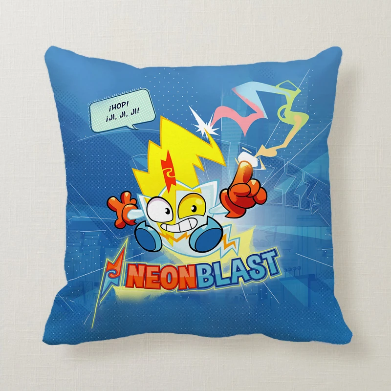 Детская подушка neonblast superthings 8 kazoom с принтом - Фотография_4