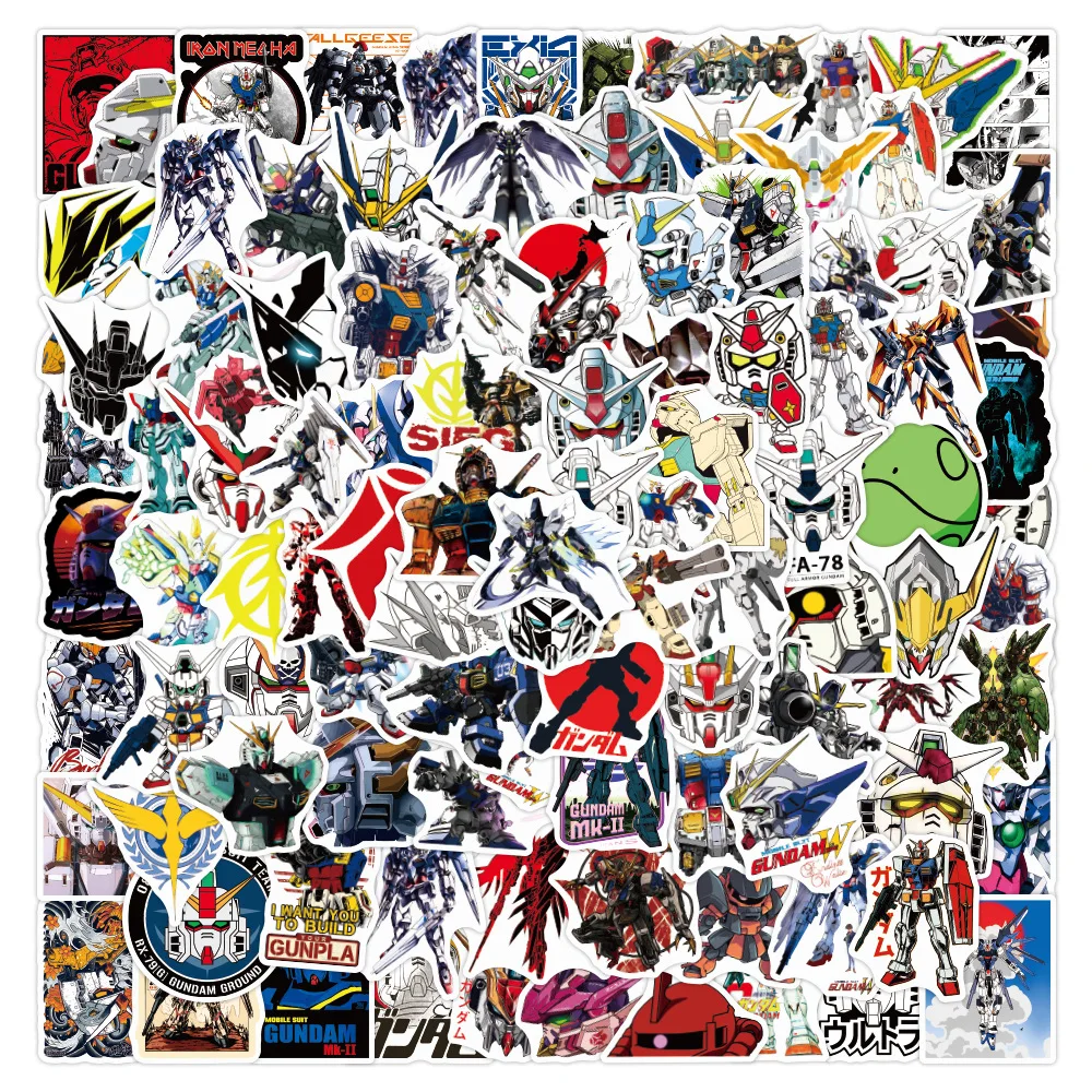 Аниме gundam мультяшные наклейки