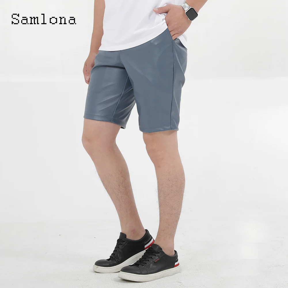Шорты samlona мужские из экокожи