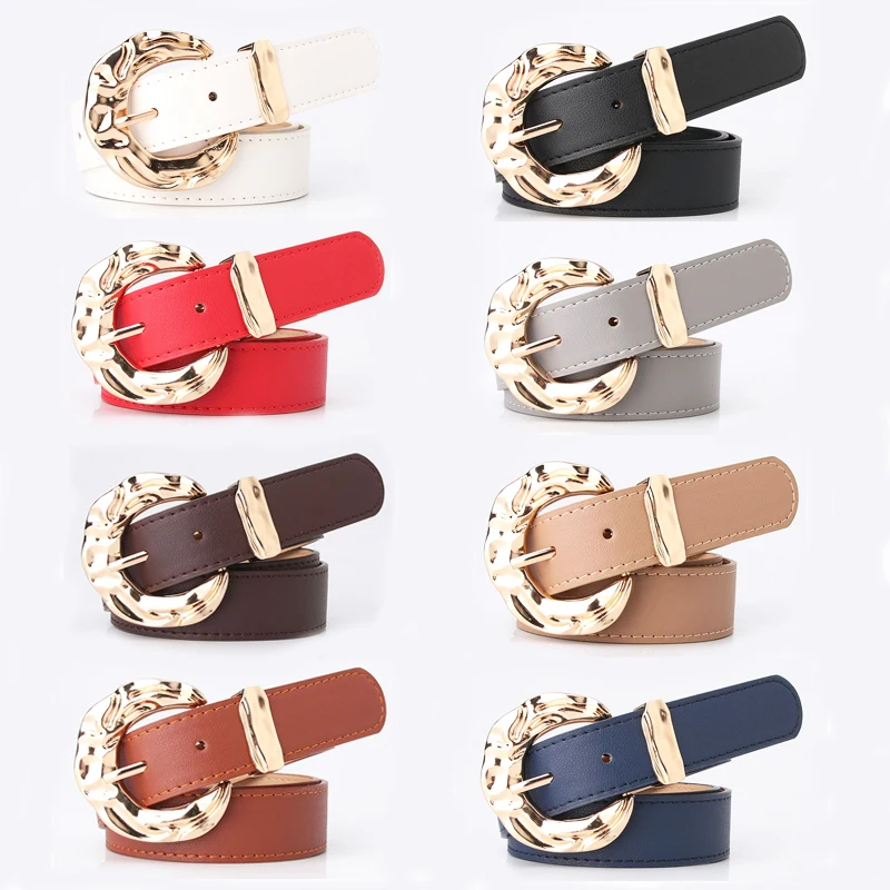 Модные разноцветные женские ремни из искусственной кожи - Фотография_2