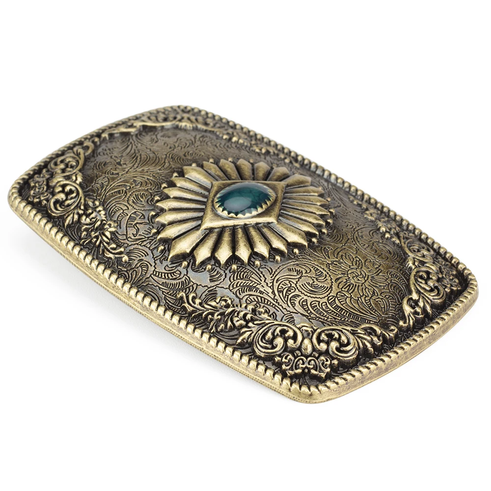 Бронзовая сапфировая синяя пряжка - Фотография_3