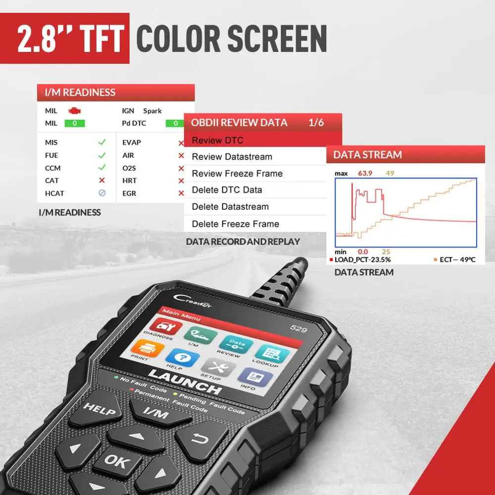 Сканер obd2 gl launch cr529 - Фотография_4