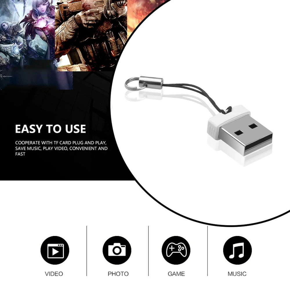 Мини-адаптер для чтения карт kebidumei super speed usb 2.0 mini sd/sdxc tf - Фотография_4