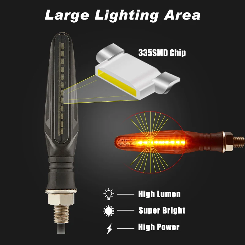 E11 mark мотоциклетные светодиодные указатели поворота 335smd - Фотография_2