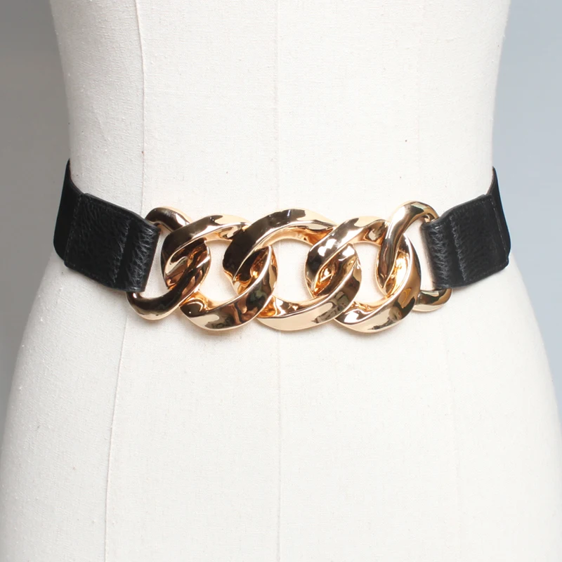 Ремень женский эластичный с цепочкой - Фотография_3